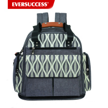 Expansível Fralda Bag Mochila Tote Messenger Bag para a mãe e a menina em Gray-HCDP0064